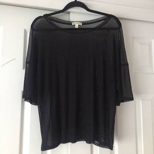 Black mesh blouse